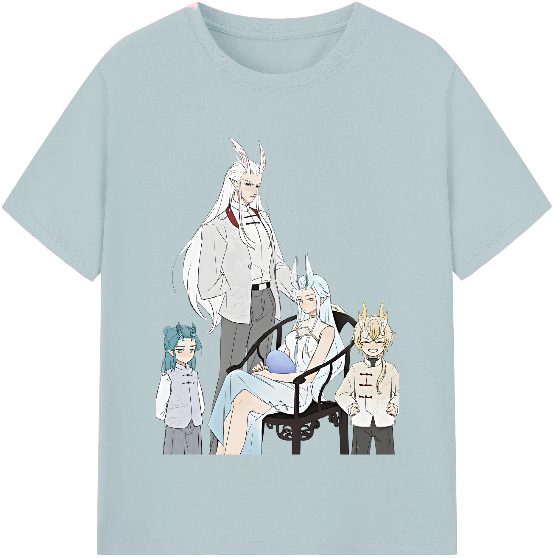 （画像用） Ne Zha 2 ナタ 魔童の大暴れ 綿100％半袖Tシャツ（フロントプリント）